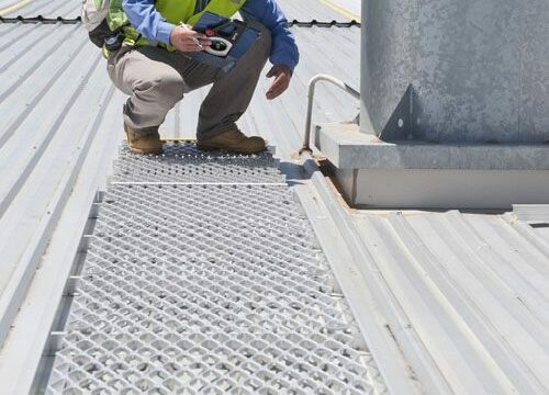 Defender™ roof Walkways used to gain access for inspections of equipment